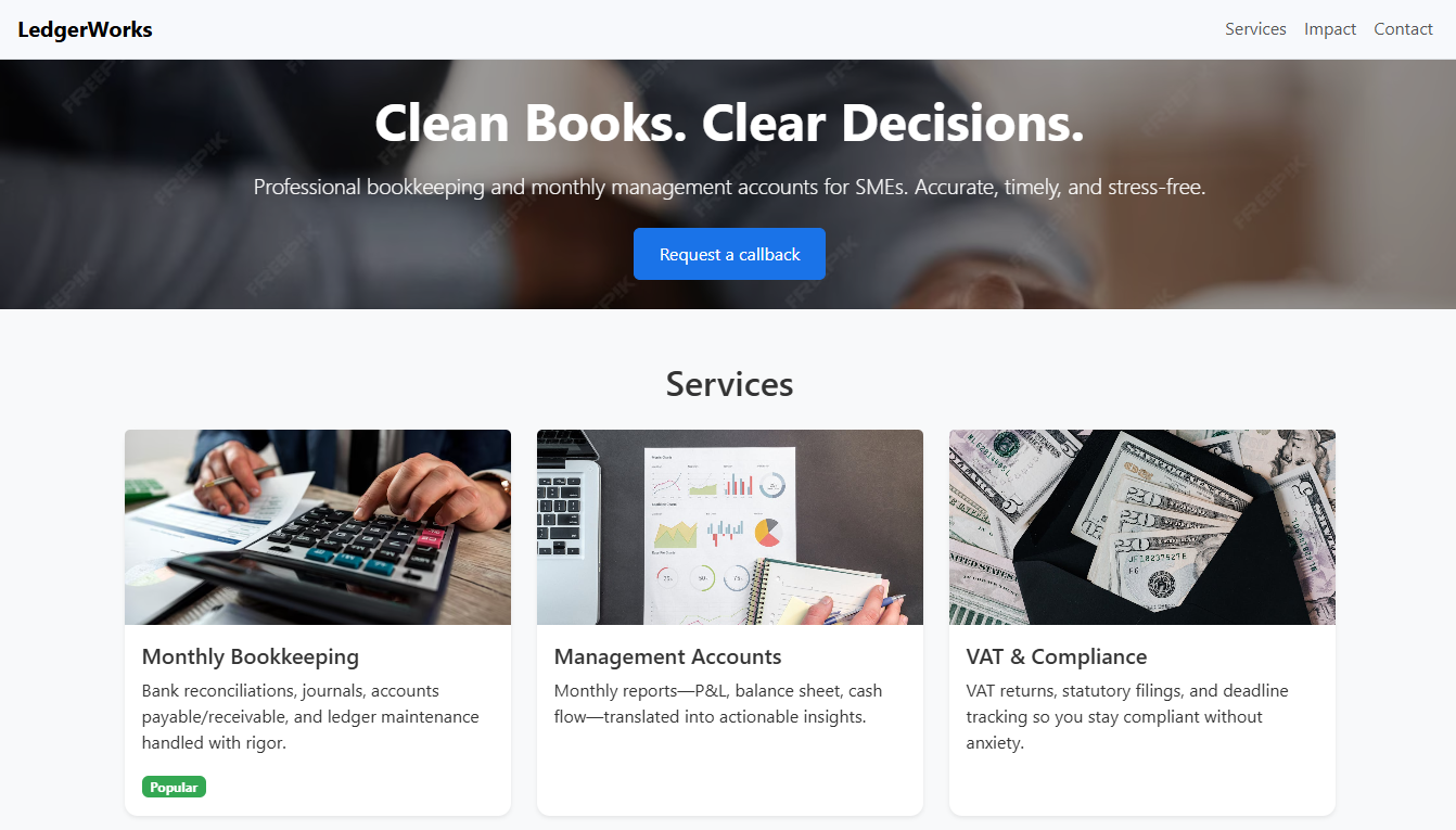 Bookkeeping Website